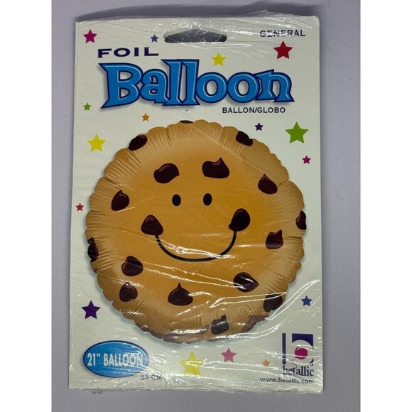 21" Chocolate Chip Cookie Foil Balloon Party Decorating Supplies - Picture 1 of 2
